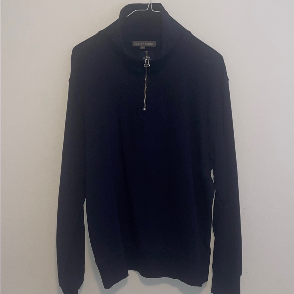 Slate + Stone Men's Navy Zip-Up Sweater